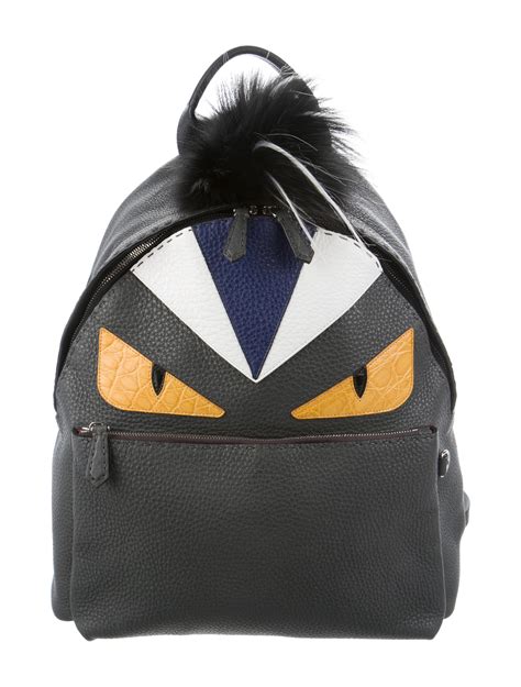 fendi monster mohawk fur trimmed|Fendi monster backpack.